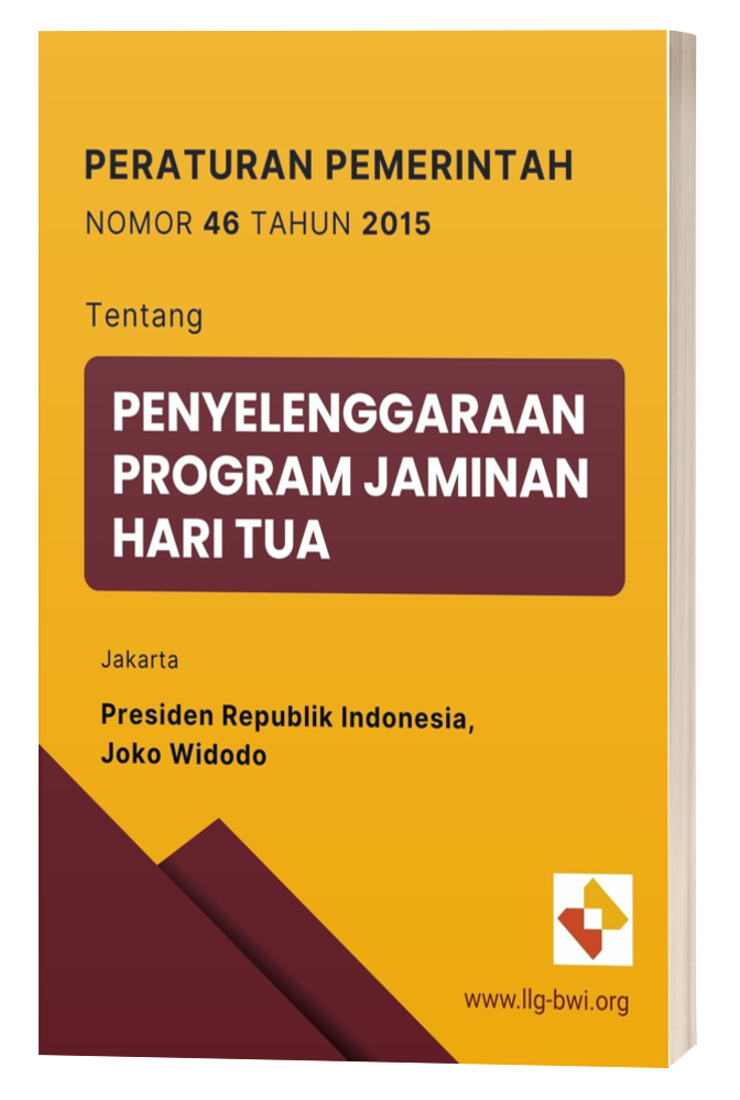 Sampul Peraturan Pemerintah  Nomor 46 Tahun 2015 Tentang Penyelenggaraan Program Jaminan Hari Tua